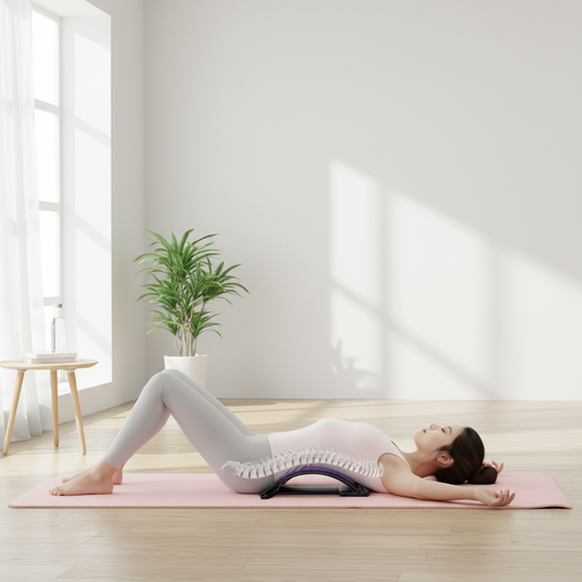 Frau bei Rückenstreckung