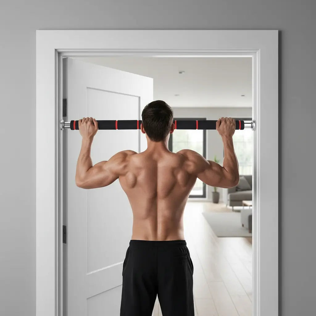 Training im Türrahmen